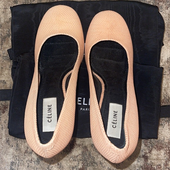 Celine Phoebe Philo Pink Python Wooden Heels - Picture 8 of 10